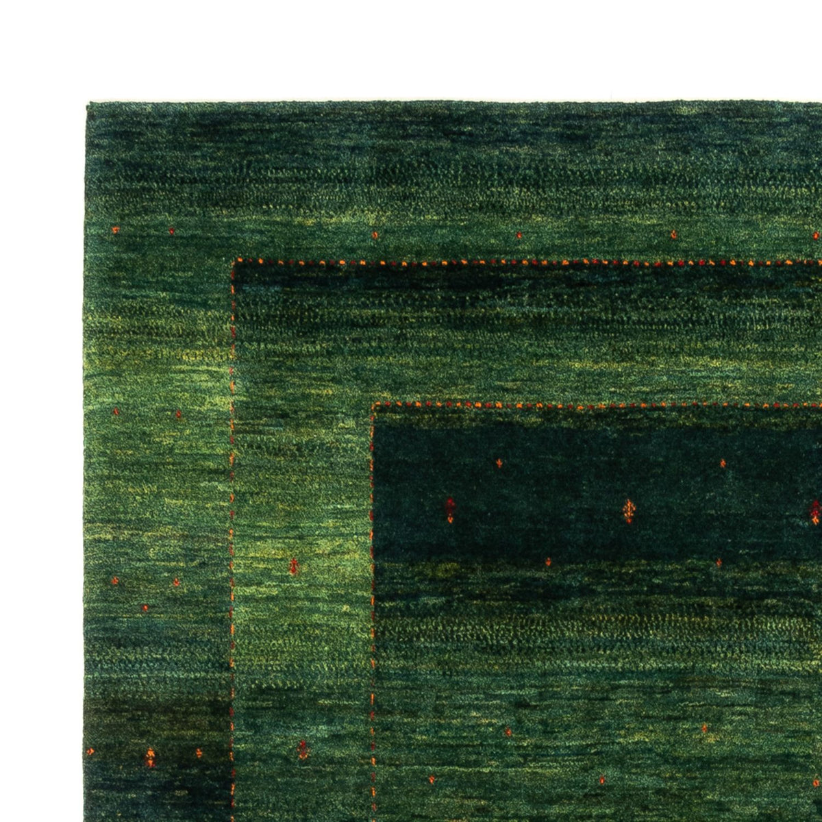 Alfombra Gabbeh - Loribaft Persa - 254 x 210 cm - verde