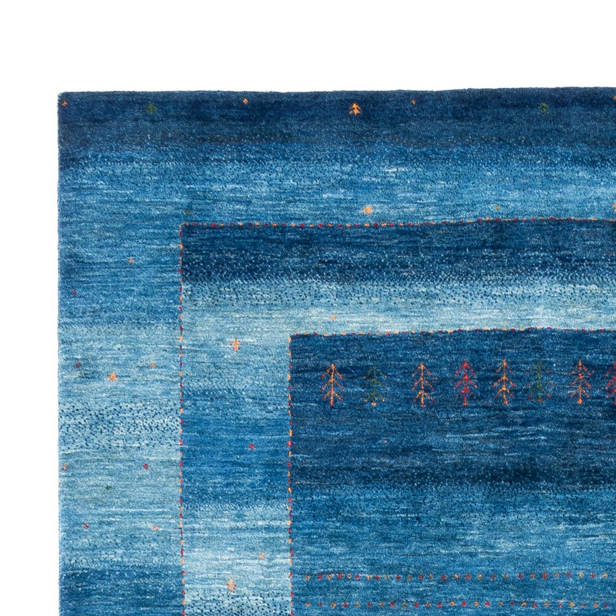 Alfombra Gabbeh - Loribaft Persa - 302 x 195 cm - azul