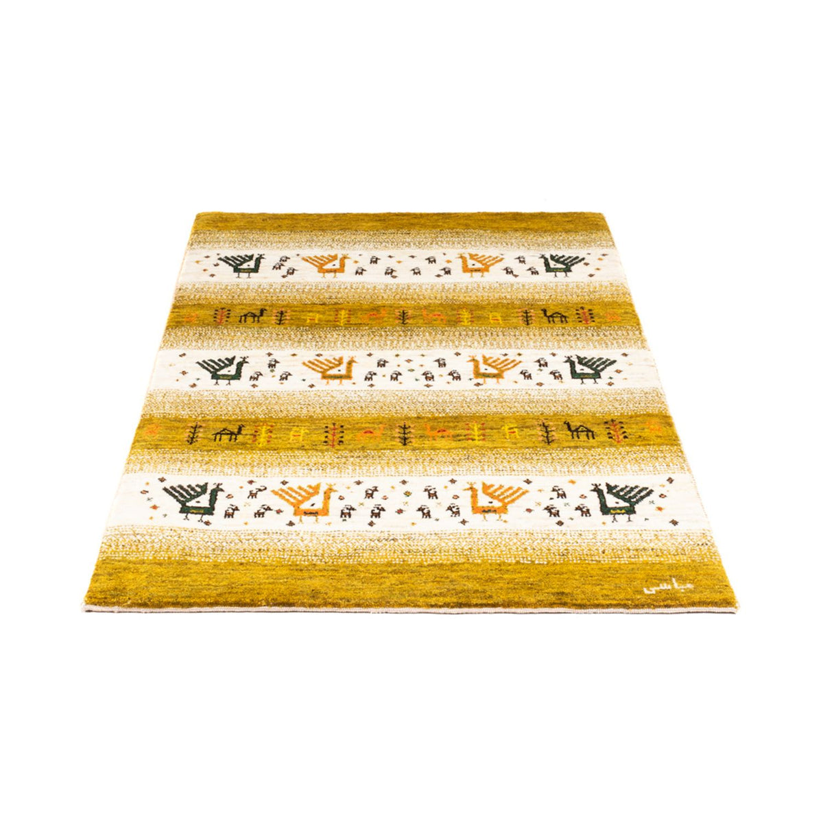 Alfombra Gabbeh - Loribaft Persa - 128 x 82 cm - multicolor