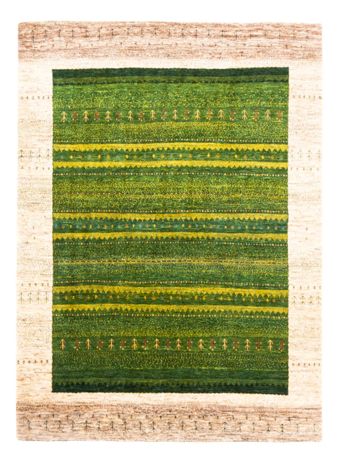Alfombra Gabbeh - Loribaft Persa - 238 x 180 cm - verde
