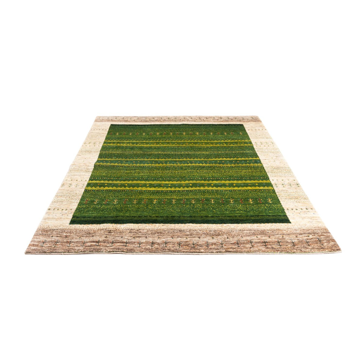 Alfombra Gabbeh - Loribaft Persa - 238 x 180 cm - verde