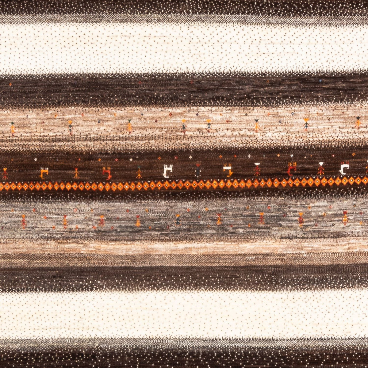 Alfombra Gabbeh - Loribaft Persa - Real cuadrado  - 198 x 212 cm - natural