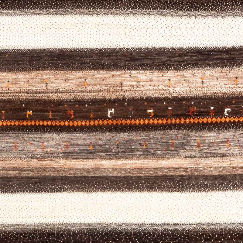 Alfombra Gabbeh - Loribaft Persa - Real cuadrado  - 198 x 212 cm - natural