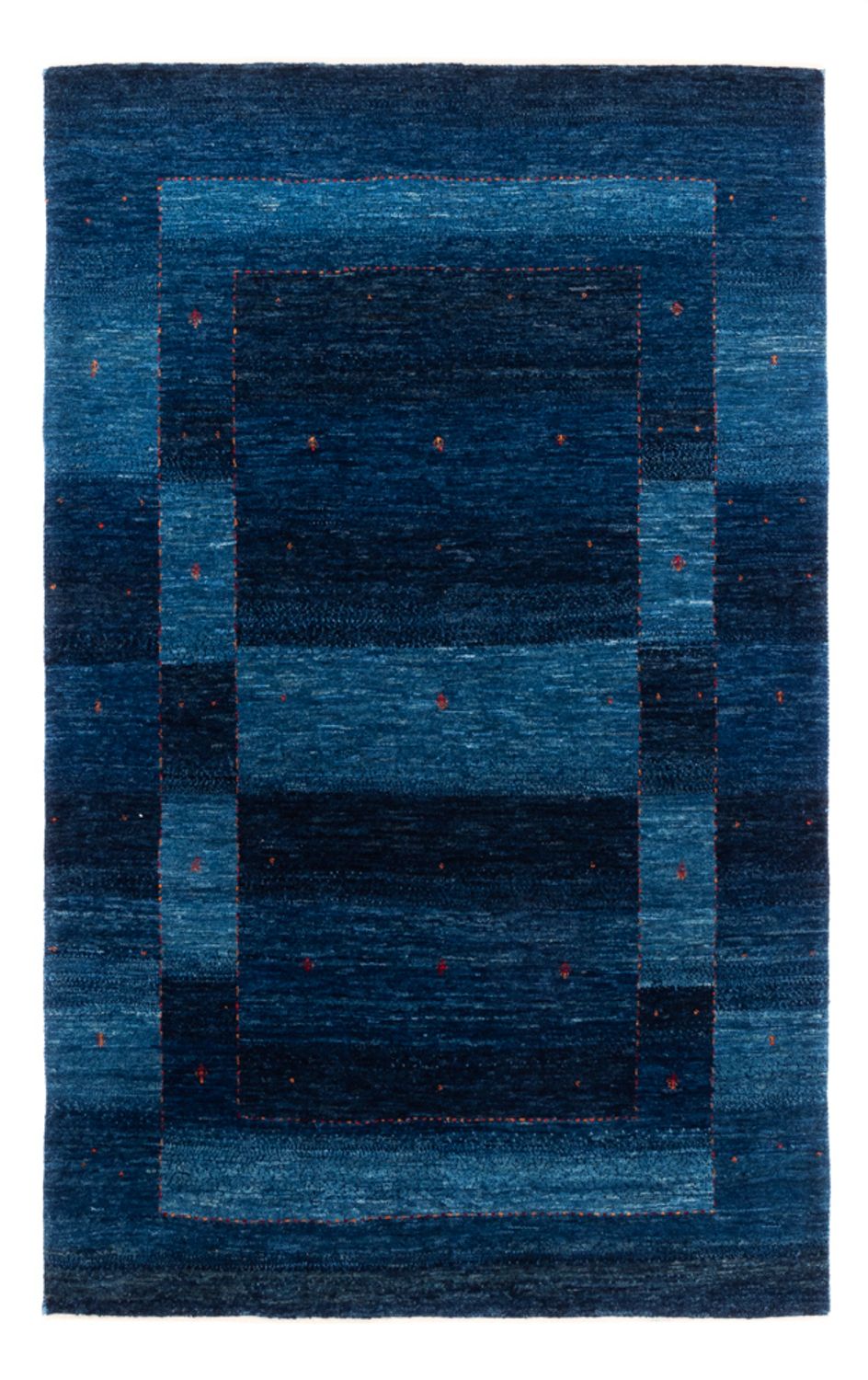 Alfombra Gabbeh - Loribaft Persa - 192 x 127 cm - azul