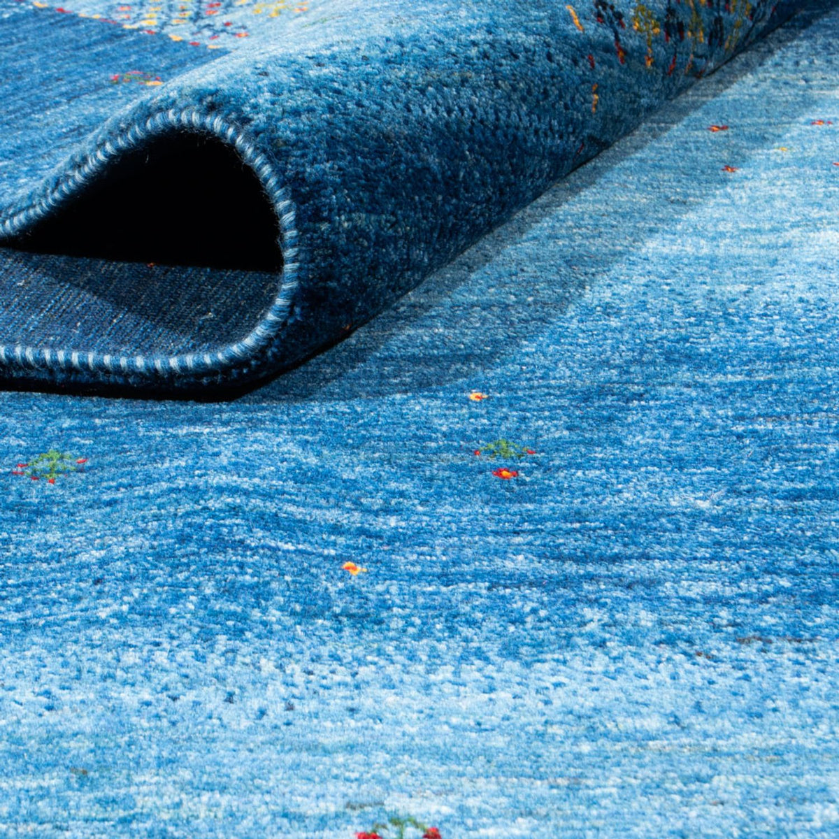 Alfombra Gabbeh - Loribaft Persa - 331 x 228 cm - azul