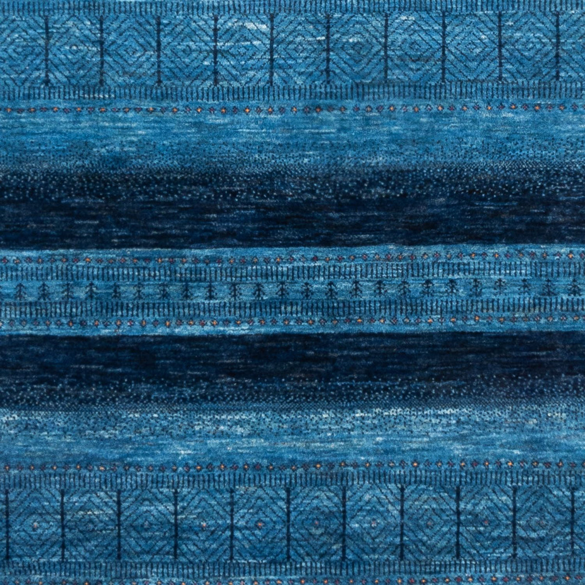 Alfombra Gabbeh - Loribaft Persa - 244 x 178 cm - azul