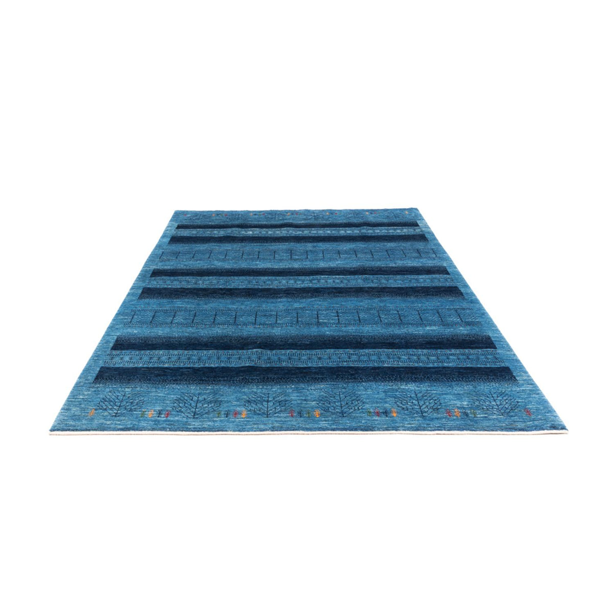 Alfombra Gabbeh - Loribaft Persa - 244 x 178 cm - azul