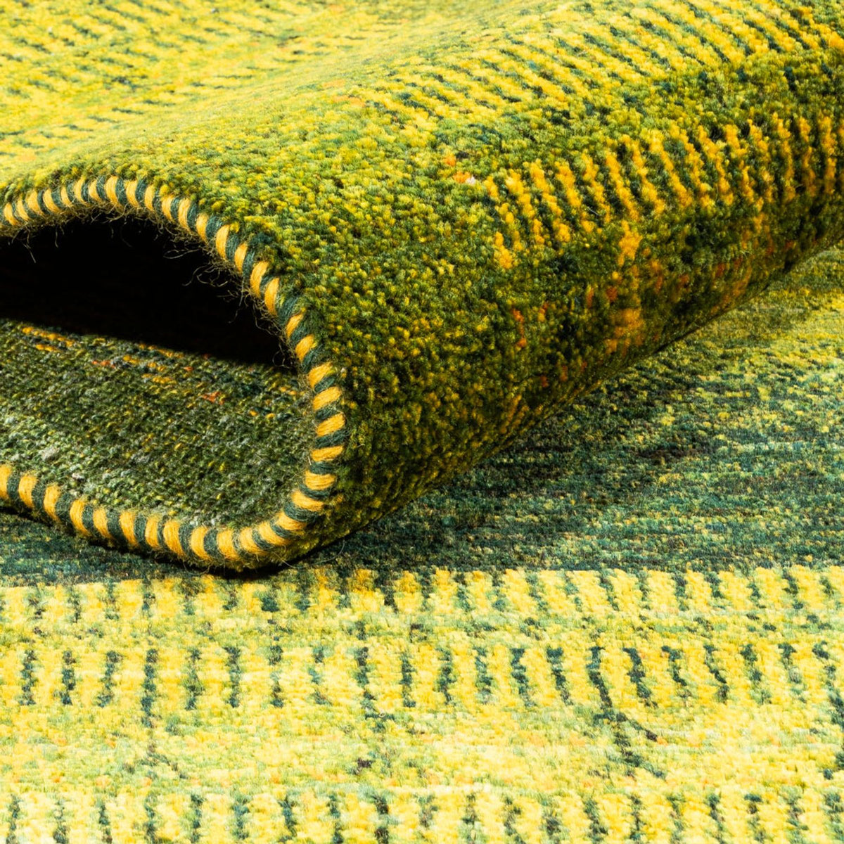 Alfombra Gabbeh - Loribaft Persa - 298 x 216 cm - verde