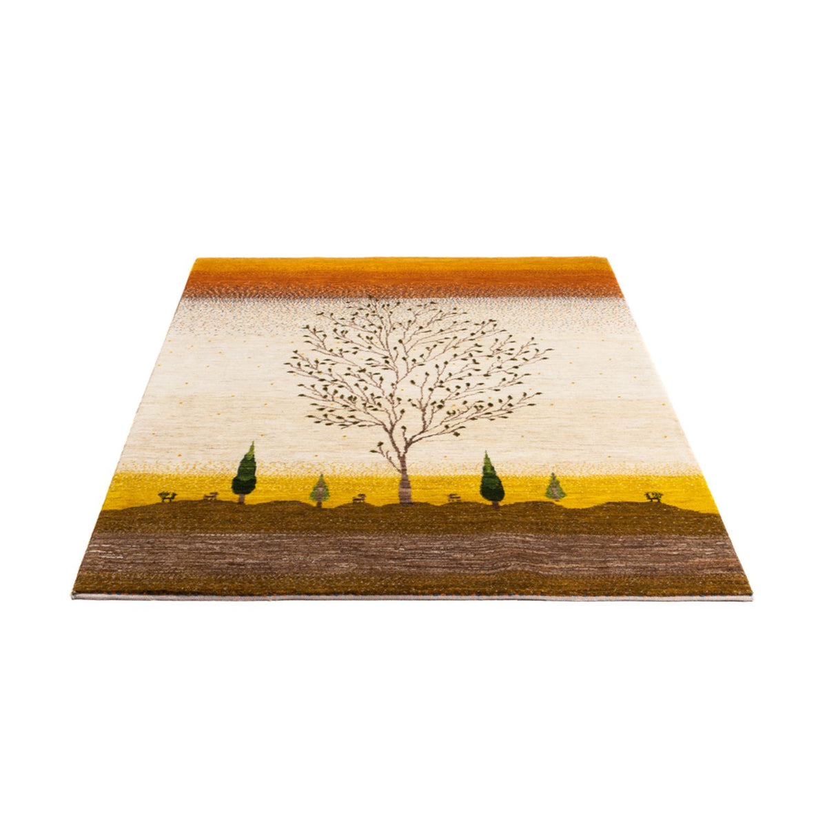 Alfombra Gabbeh - Loribaft Persa - 175 x 129 cm - oro