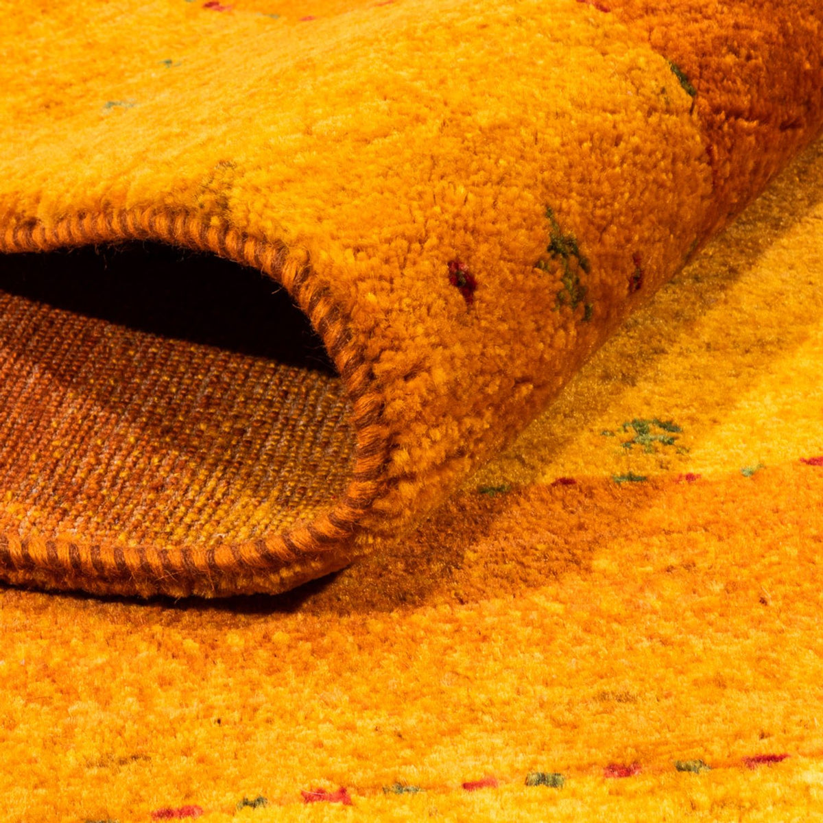 Alfombra Gabbeh - Loribaft Persa - 162 x 125 cm - oro