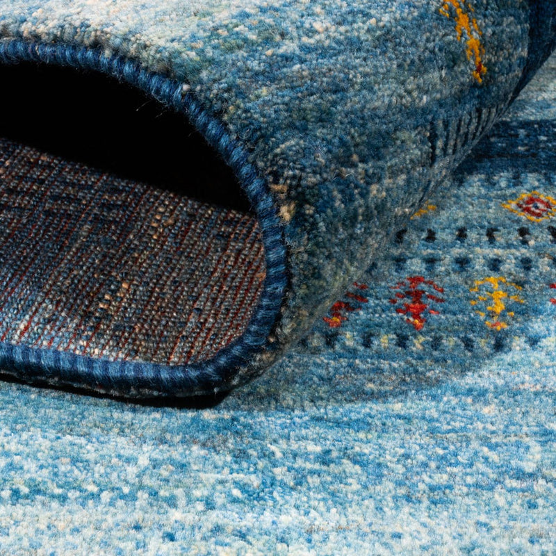 Alfombra Gabbeh - Loribaft Persa - Real - 180 x 123 cm - azul
