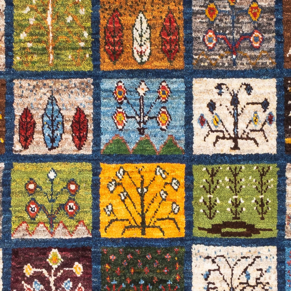 Alfombra Gabbeh - Loribaft Persa - Real - 132 x 86 cm - multicolor