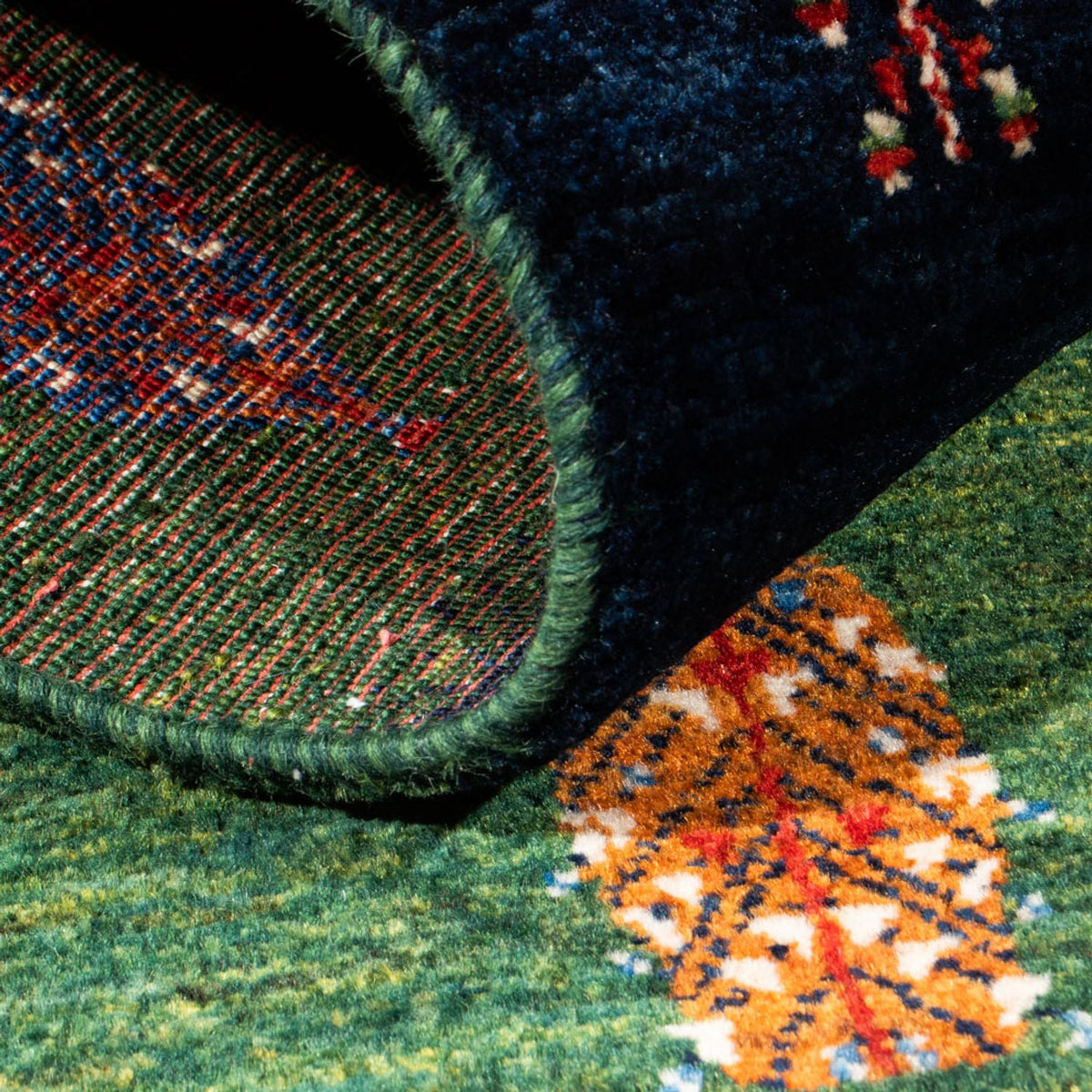 Alfombra Gabbeh - Loribaft Persa - Real - 133 x 83 cm - multicolor