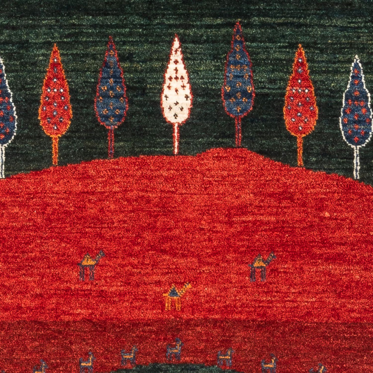 Alfombra Gabbeh - Loribaft Persa - Real - 126 x 86 cm - multicolor