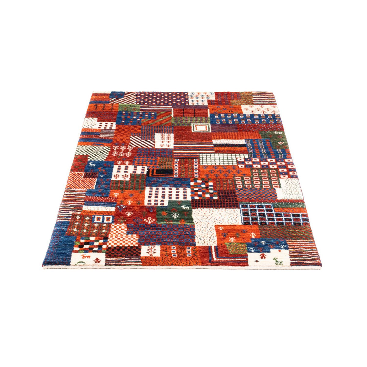 Alfombra Gabbeh - Loribaft Persa - Real - 123 x 80 cm - multicolor