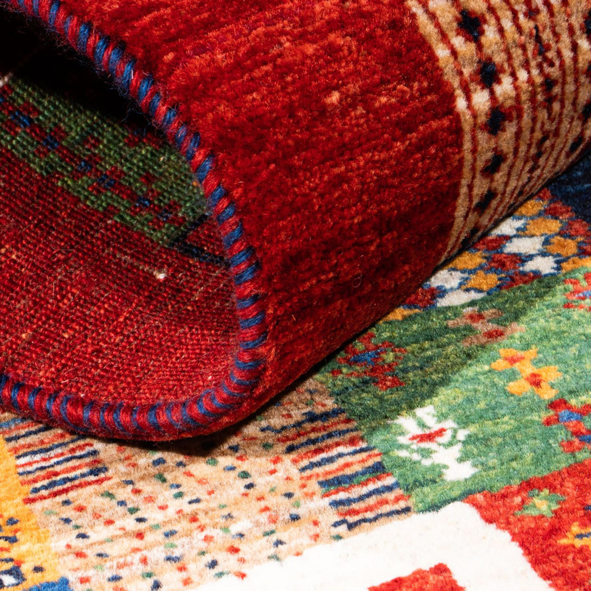 Alfombra Gabbeh - Loribaft Persa - Real - 128 x 80 cm - multicolor