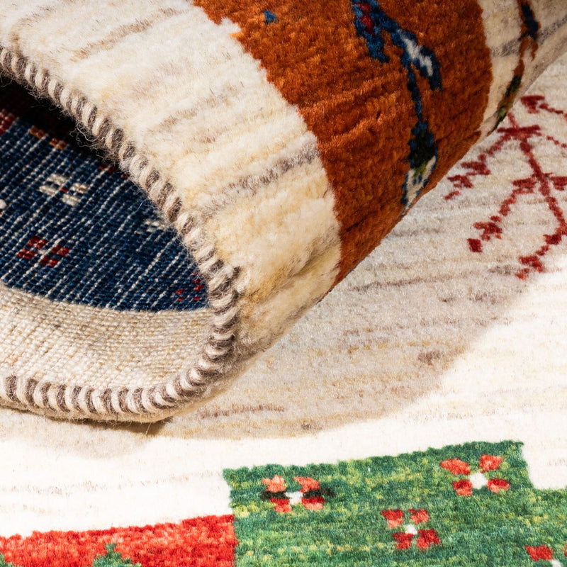 Alfombra Gabbeh - Loribaft Persa - Real - 135 x 83 cm - multicolor