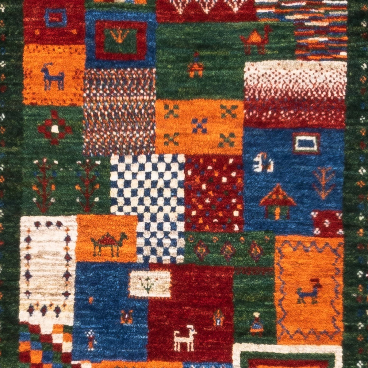 Alfombra Gabbeh - Loribaft Persa - Real - 126 x 81 cm - multicolor