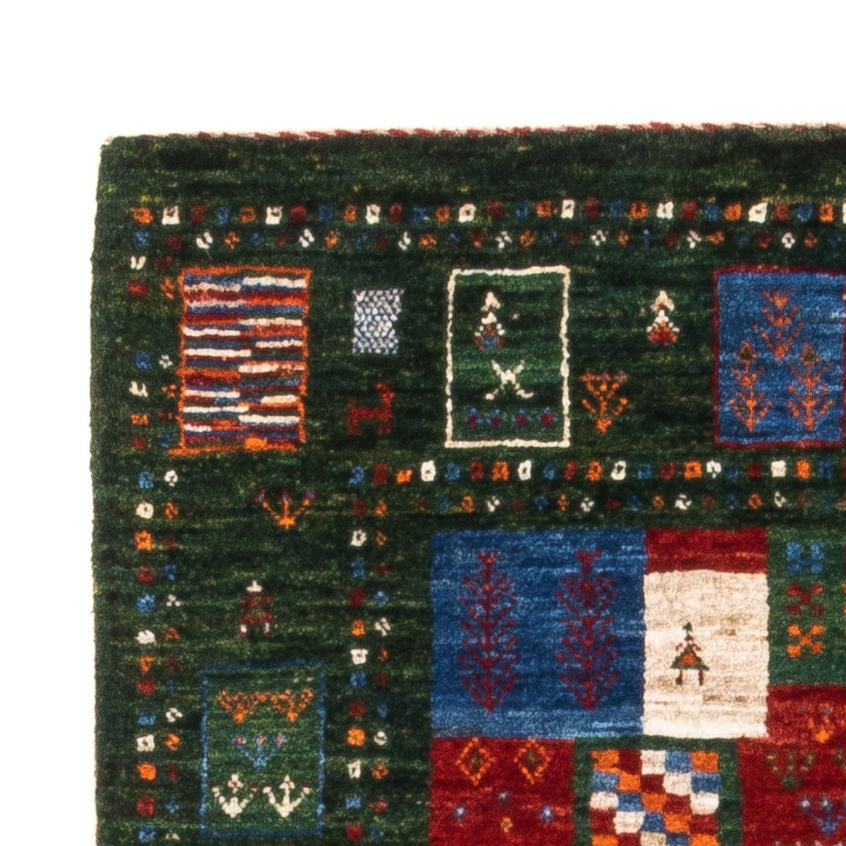 Alfombra Gabbeh - Loribaft Persa - Real - 126 x 81 cm - multicolor