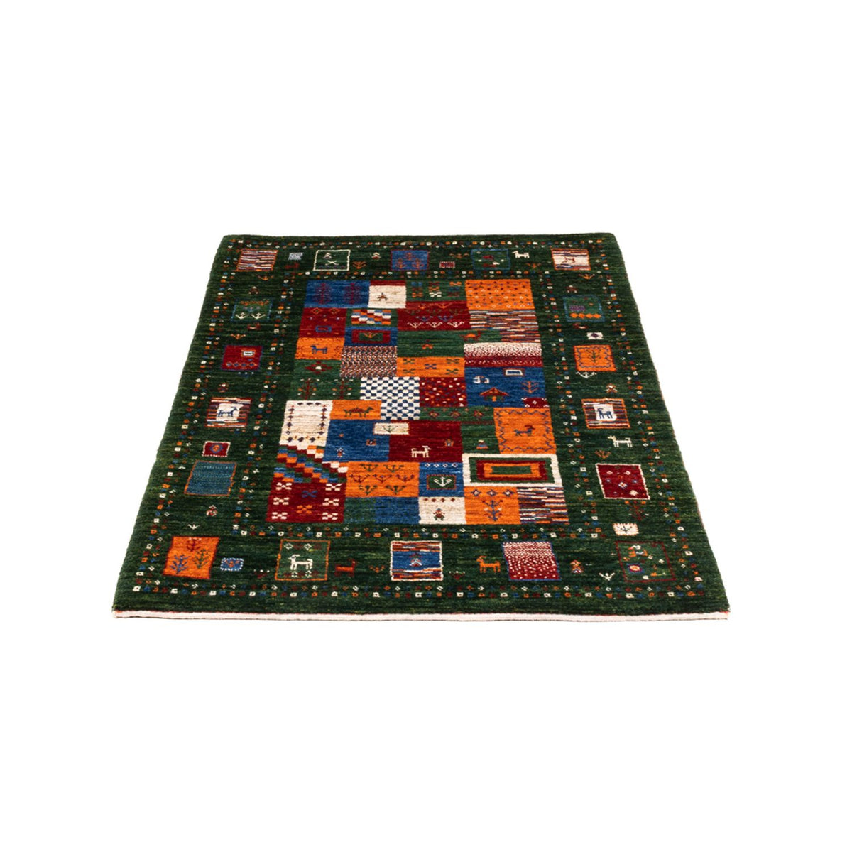 Alfombra Gabbeh - Loribaft Persa - Real - 126 x 81 cm - multicolor