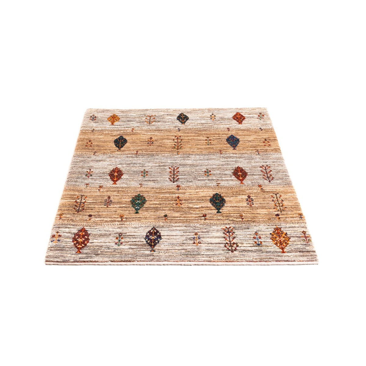 Alfombra Gabbeh - Loribaft Persa - Real - 125 x 85 cm - gris