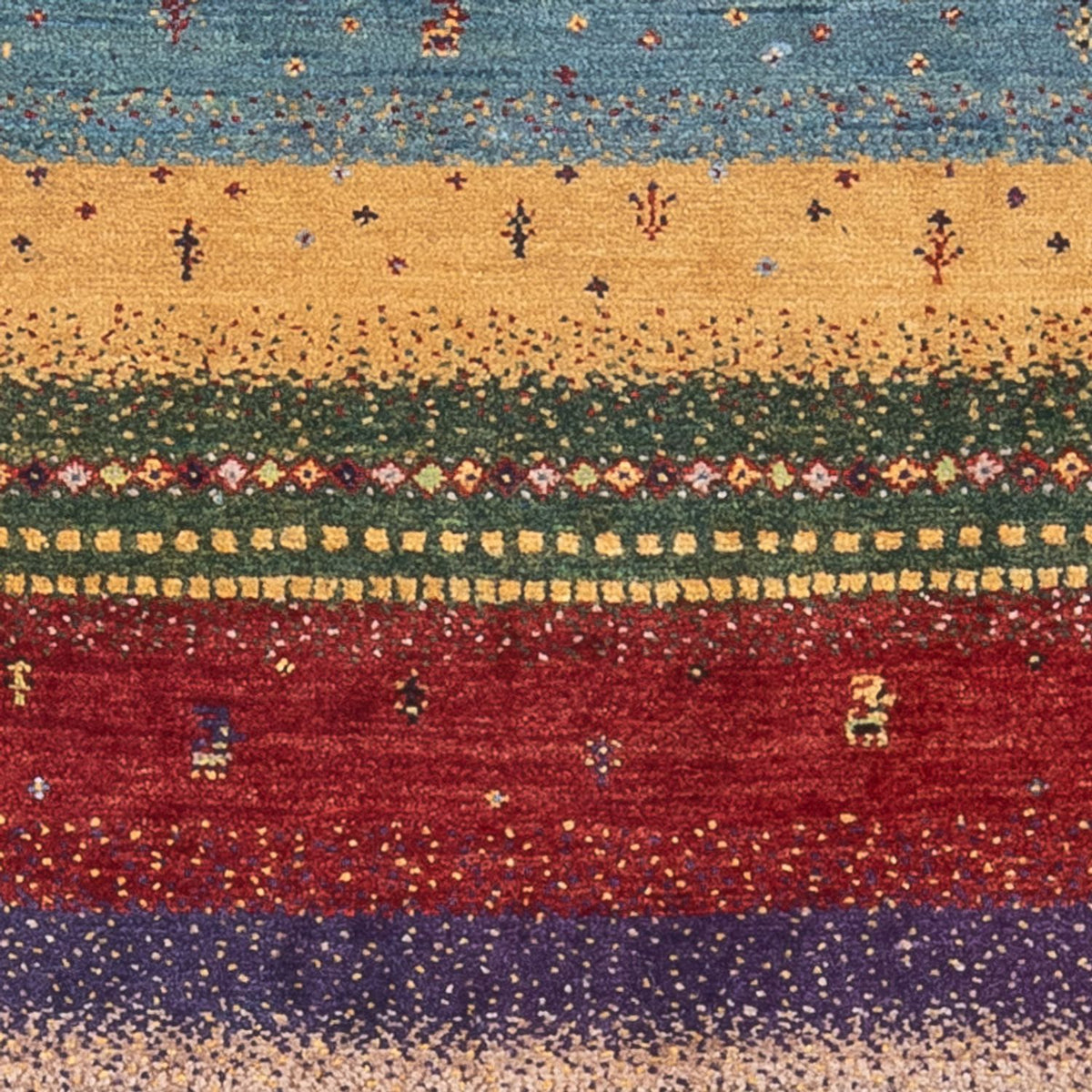 Alfombra Gabbeh - Loribaft Persa - Real - 130 x 85 cm - multicolor