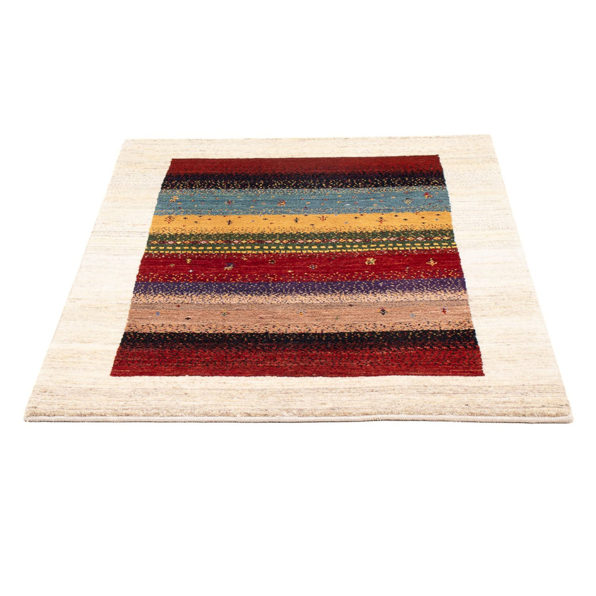 Alfombra Gabbeh - Loribaft Persa - Real - 130 x 85 cm - multicolor