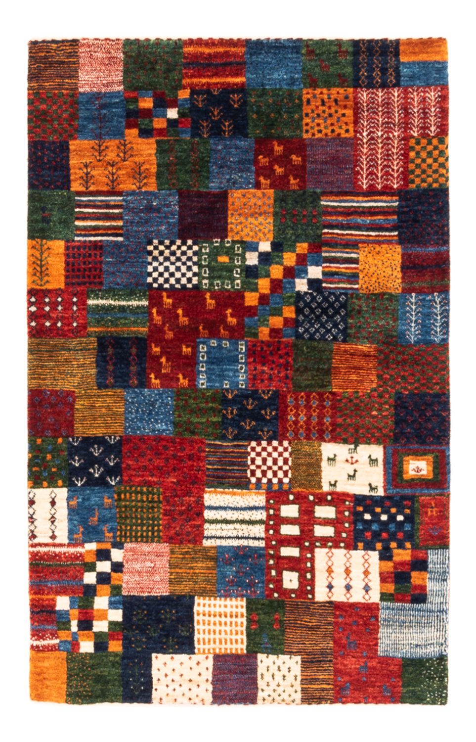 Alfombra Gabbeh - Loribaft Persa - Real - 128 x 84 cm - multicolor