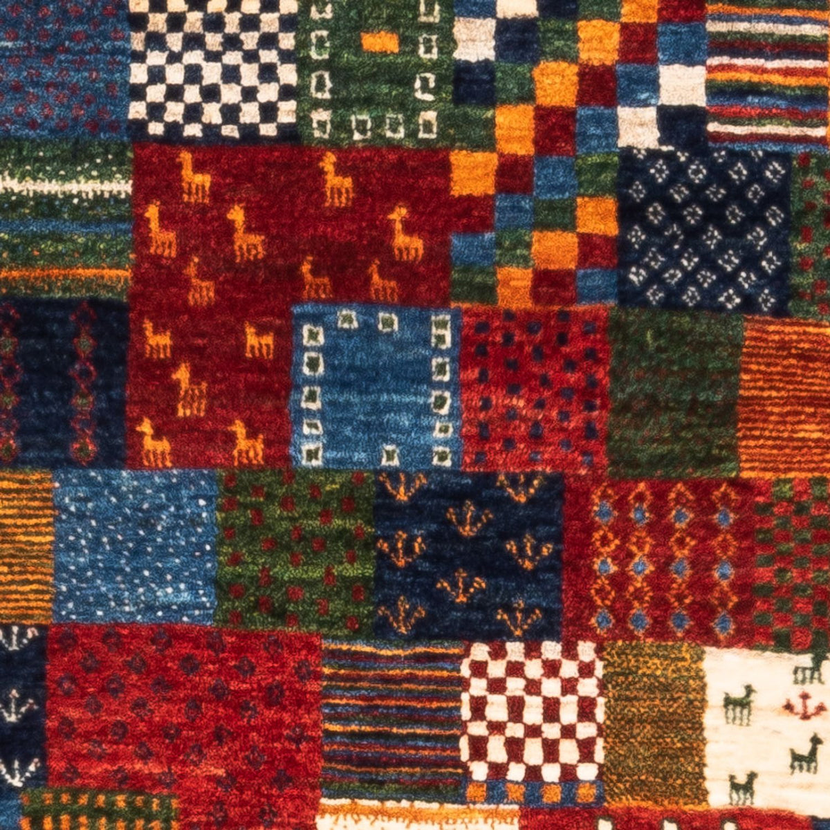 Alfombra Gabbeh - Loribaft Persa - Real - 128 x 84 cm - multicolor