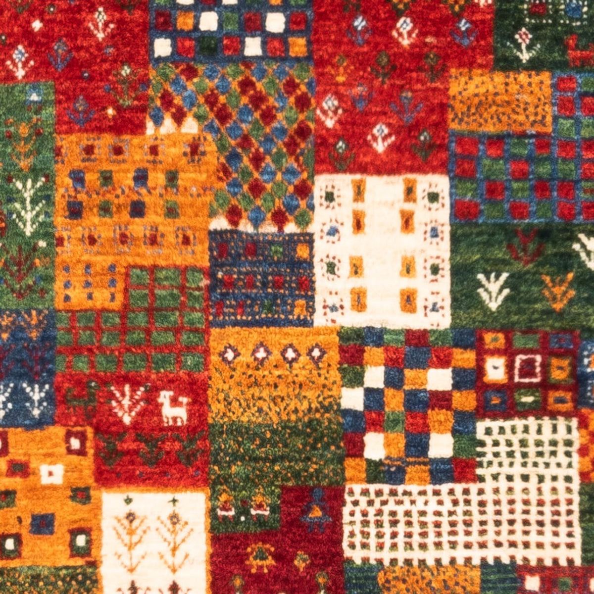 Alfombra Gabbeh - Loribaft Persa - Real - 134 x 85 cm - multicolor