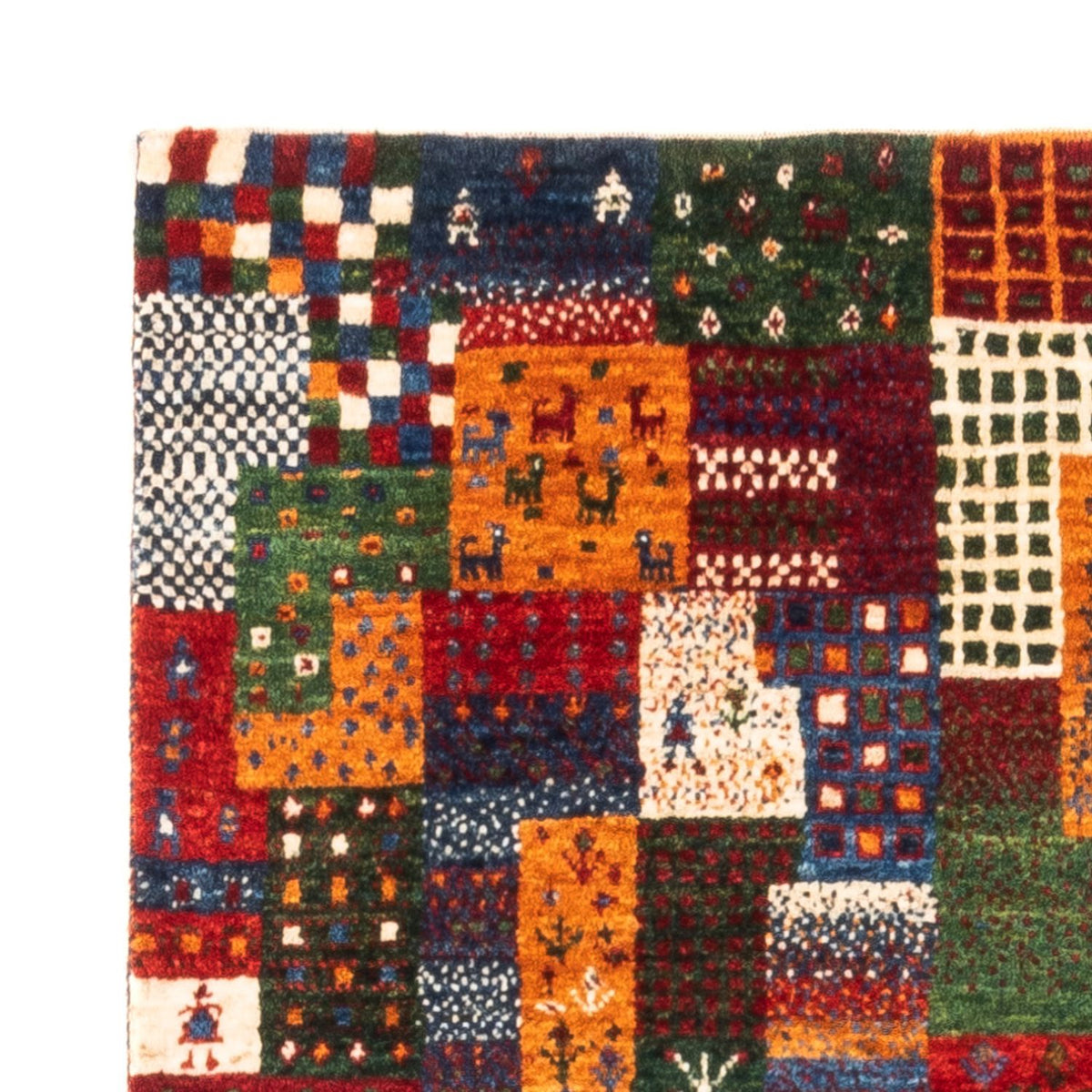 Alfombra Gabbeh - Loribaft Persa - Real - 134 x 85 cm - multicolor