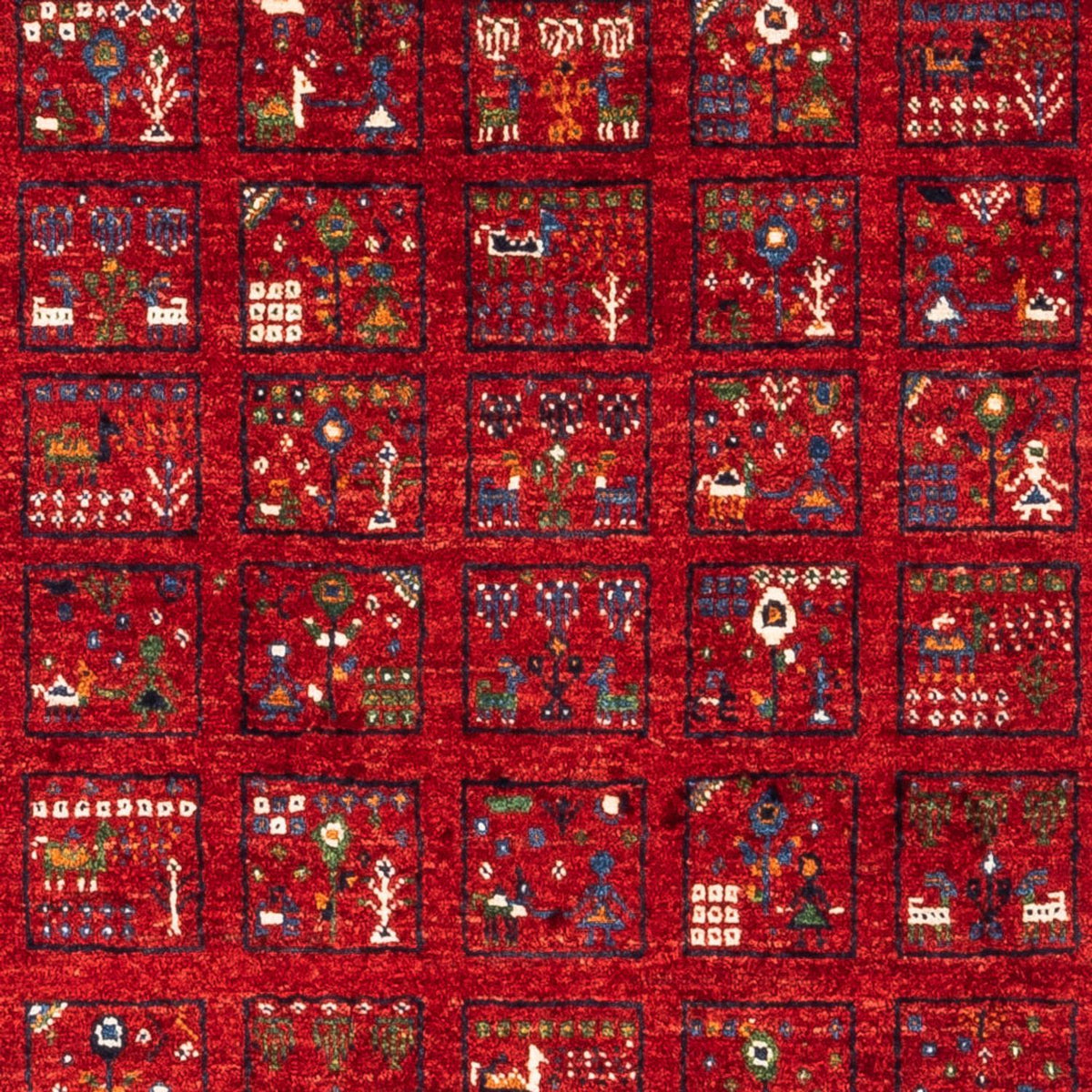 Alfombra Gabbeh - Loribaft Persa - Real - 124 x 82 cm - multicolor