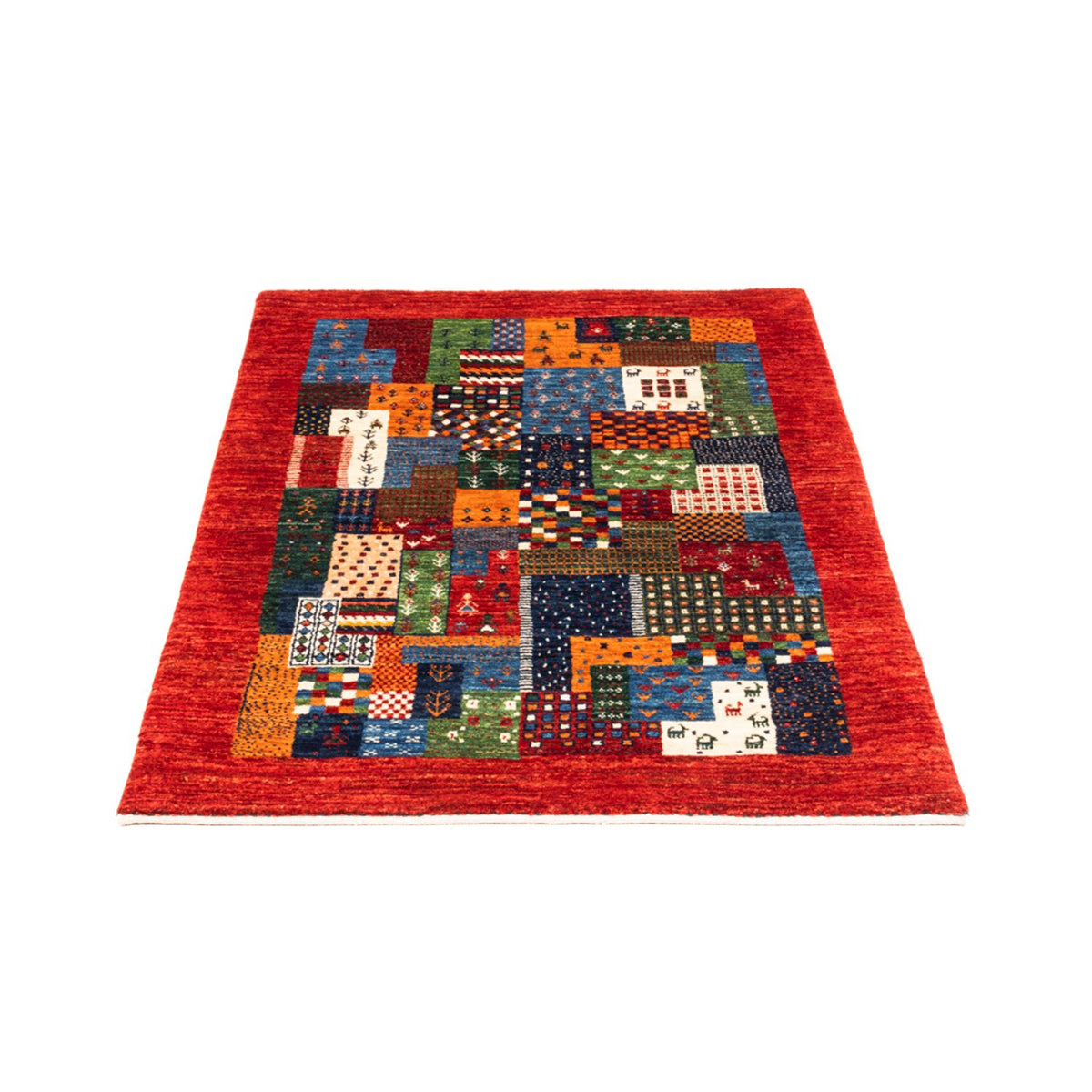 Alfombra Gabbeh - Loribaft Persa - Real - 129 x 81 cm - multicolor