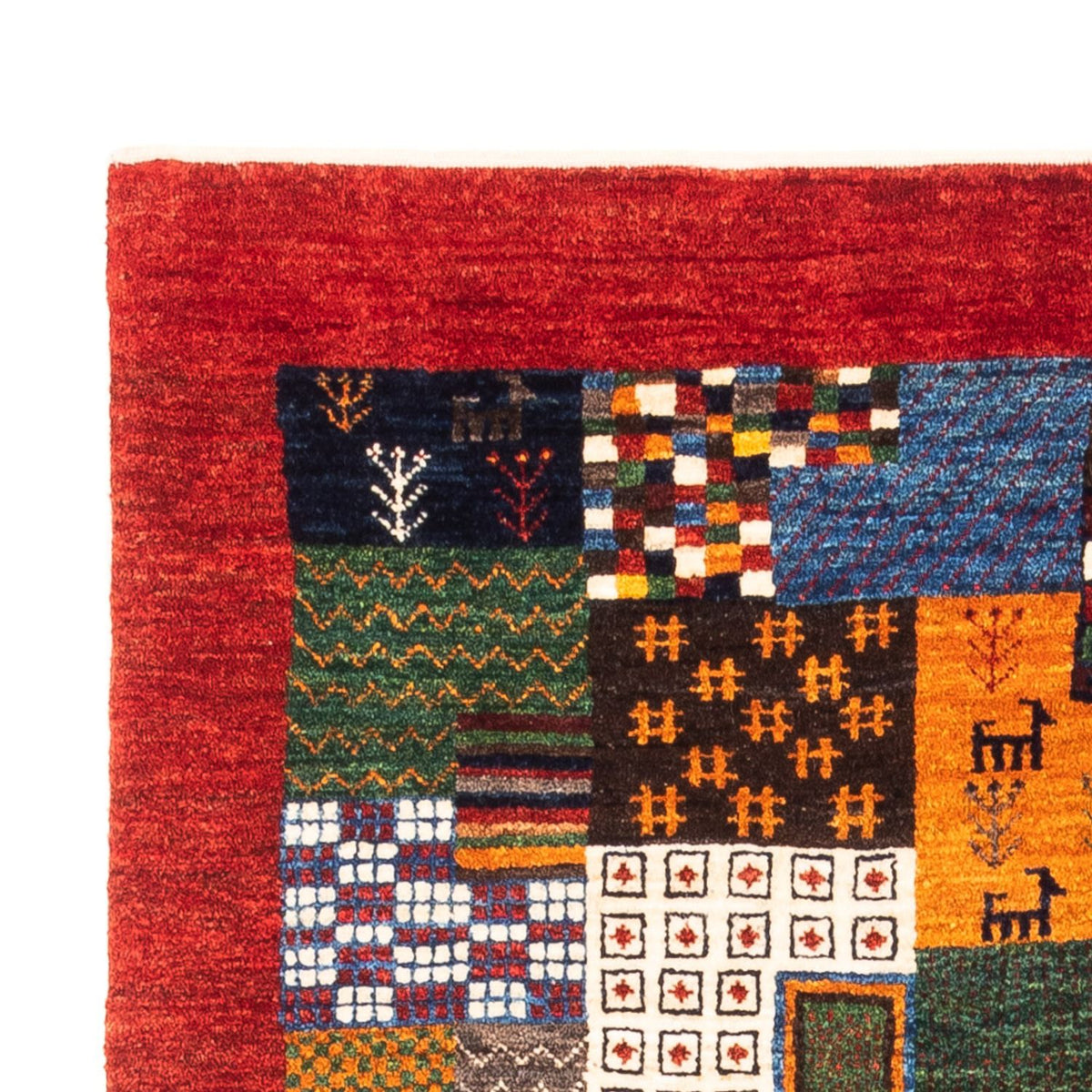 Alfombra Gabbeh - Loribaft Persa - Real - 146 x 97 cm - multicolor