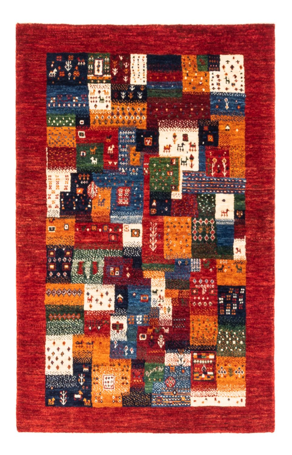 Alfombra Gabbeh - Loribaft Persa - Real - 127 x 84 cm - multicolor
