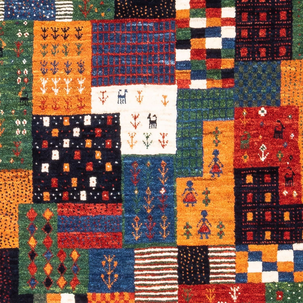 Alfombra Gabbeh - Loribaft Persa - Real - 118 x 84 cm - multicolor