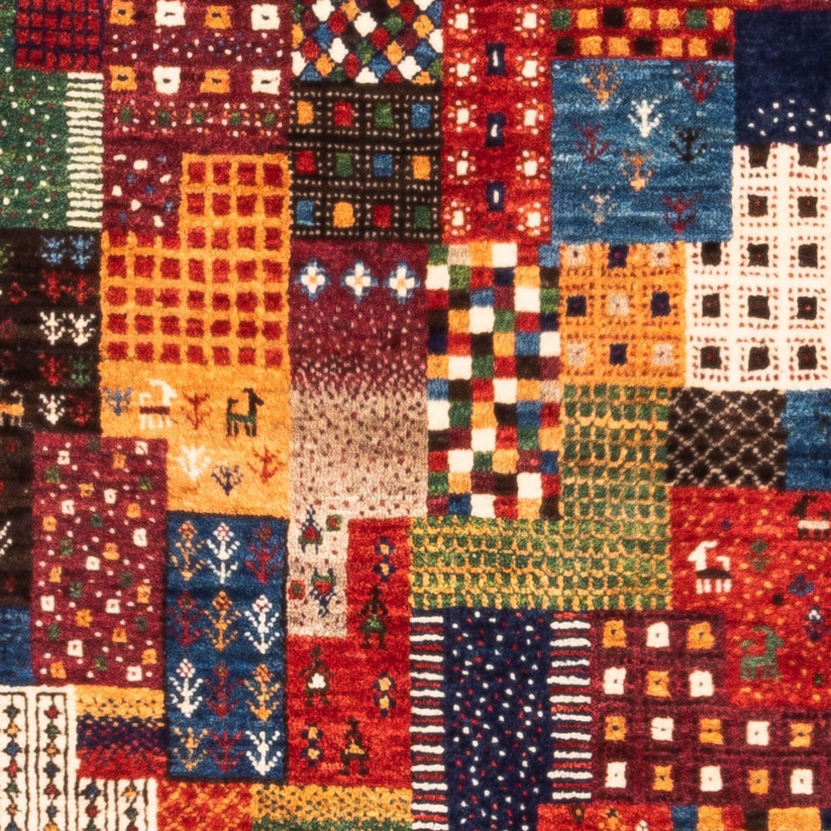 Alfombra Gabbeh - Loribaft Persa - Real - 127 x 88 cm - multicolor