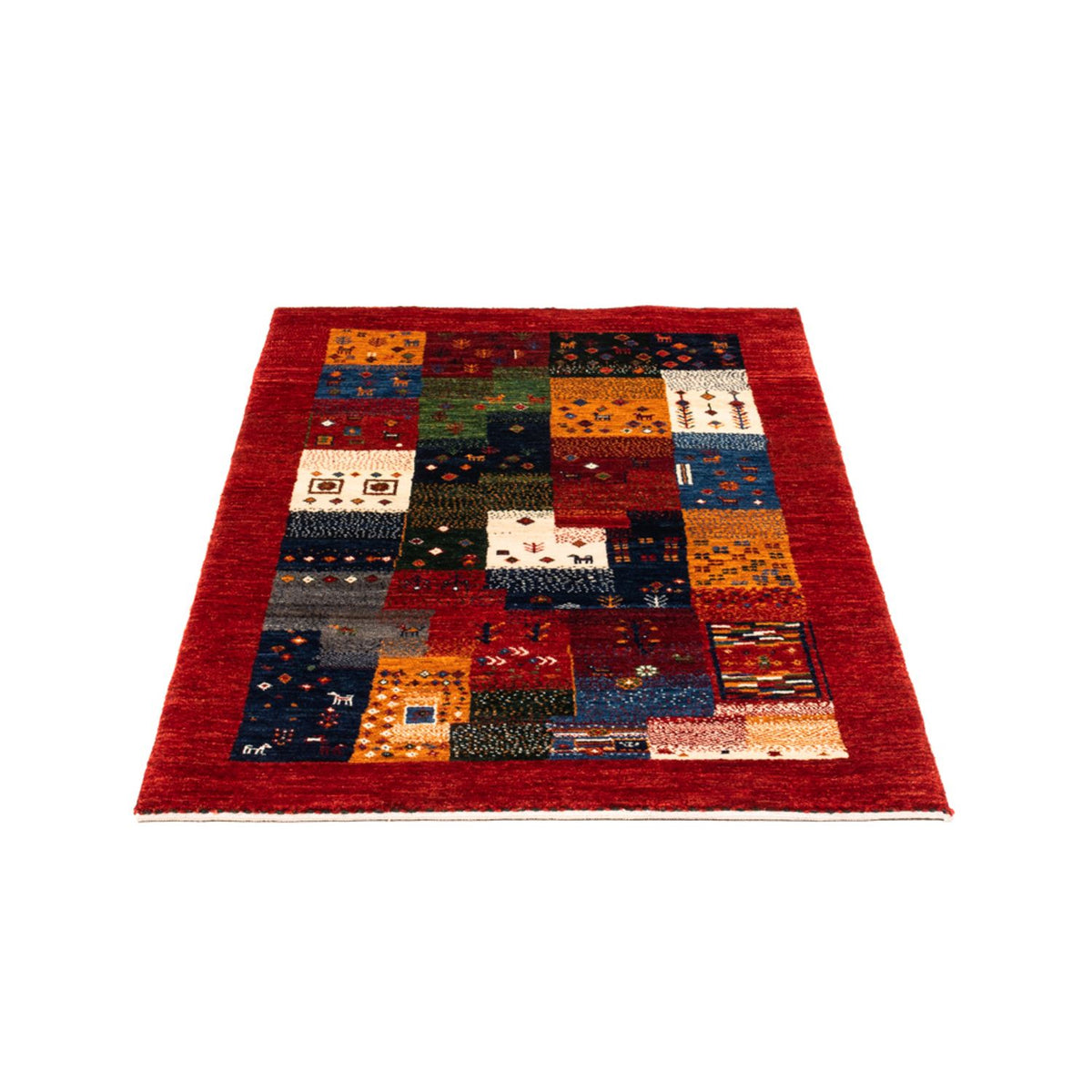 Alfombra Gabbeh - Loribaft Persa - Real - 132 x 82 cm - multicolor