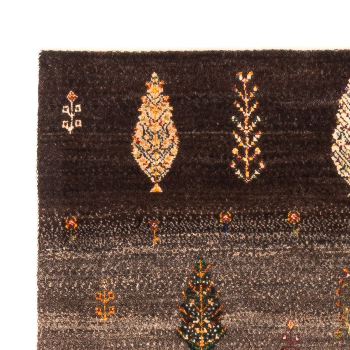 Alfombra Gabbeh - Loribaft Persa - Real - 125 x 88 cm - gris