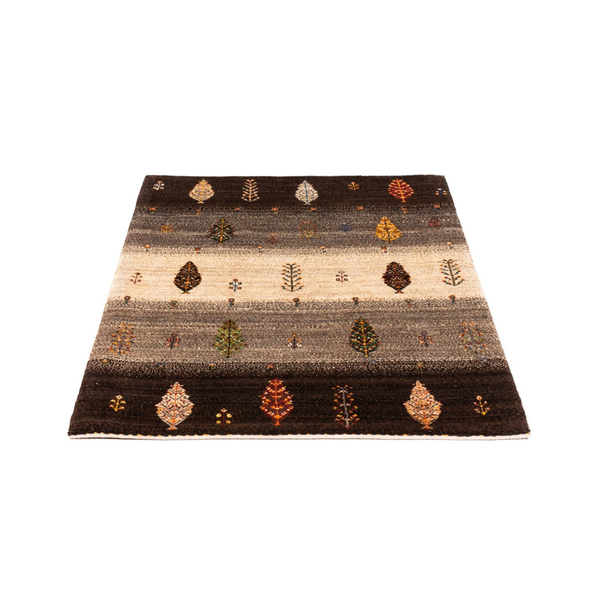 Alfombra Gabbeh - Loribaft Persa - Real - 125 x 88 cm - gris