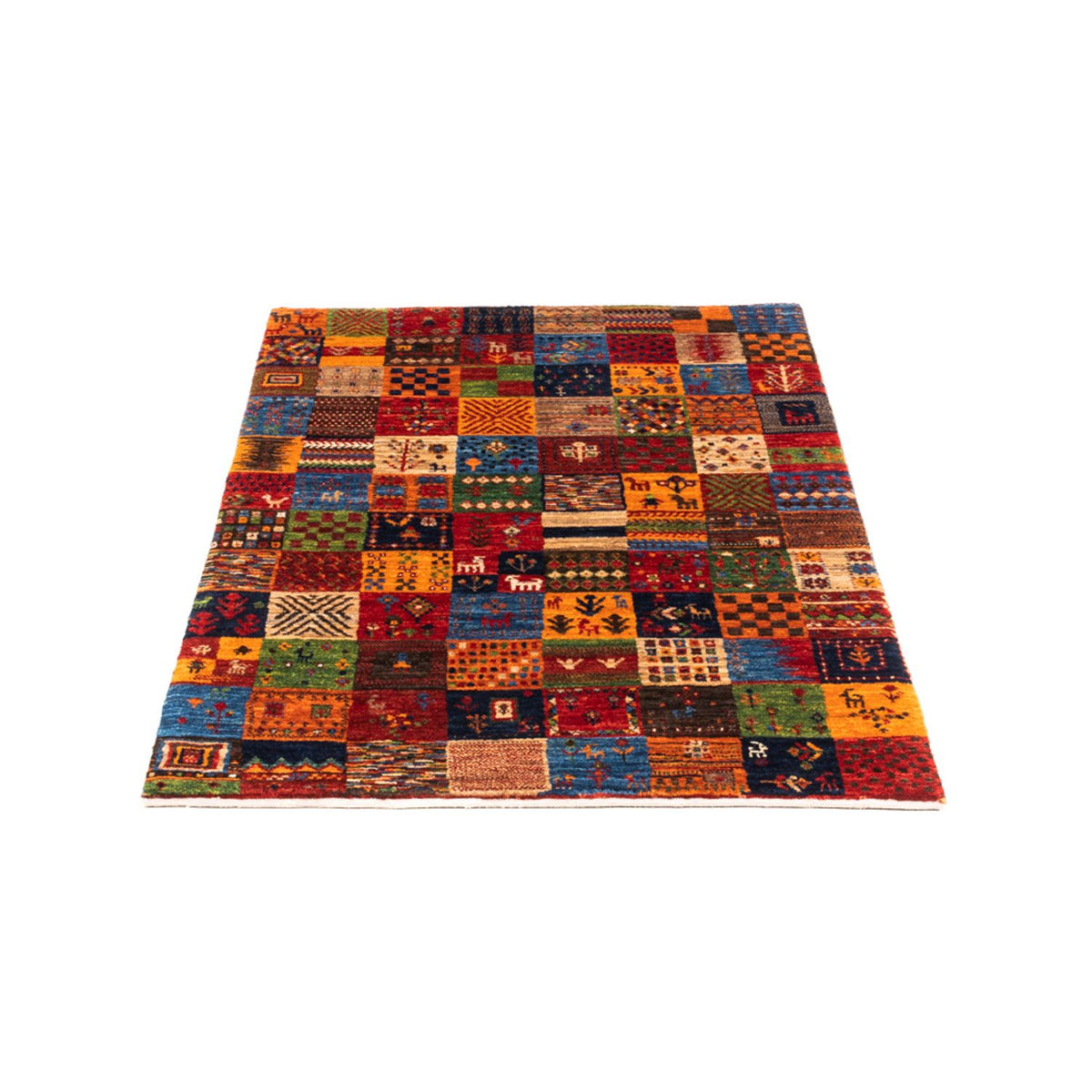 Alfombra Gabbeh - Loribaft Persa - Real - 124 x 80 cm - multicolor