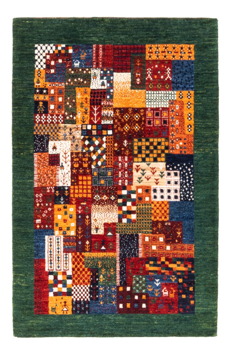 Alfombra Gabbeh - Loribaft Persa - Real - 128 x 85 cm - multicolor