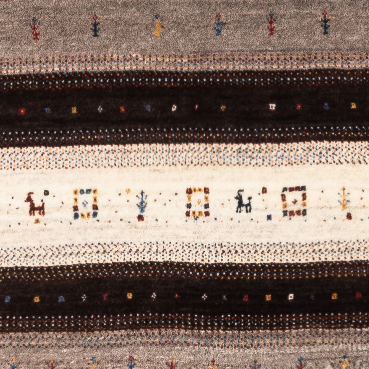 Alfombra Gabbeh - Loribaft Persa - Real - 134 x 84 cm - marrón