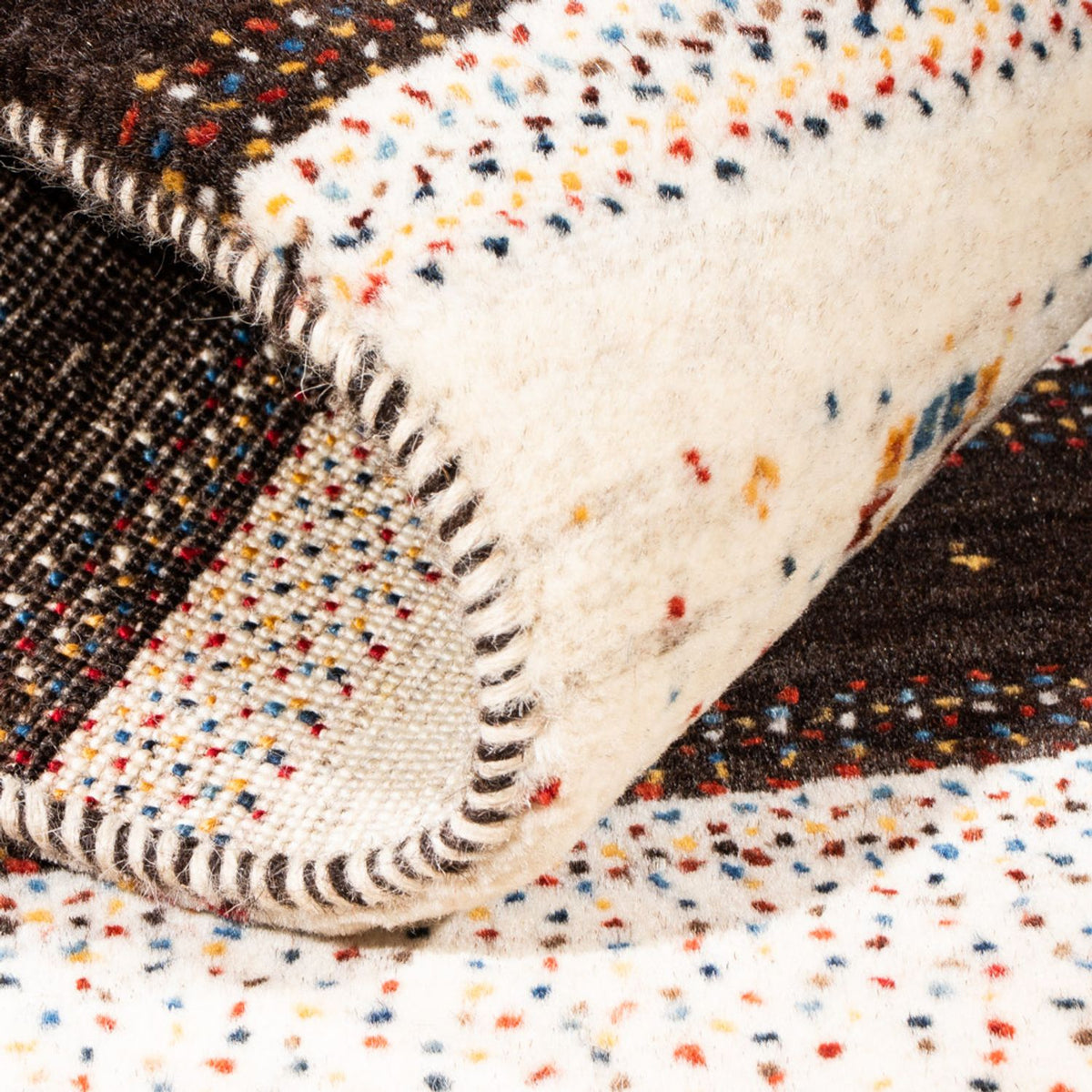 Alfombra Gabbeh - Loribaft Persa - Real - 134 x 84 cm - marrón