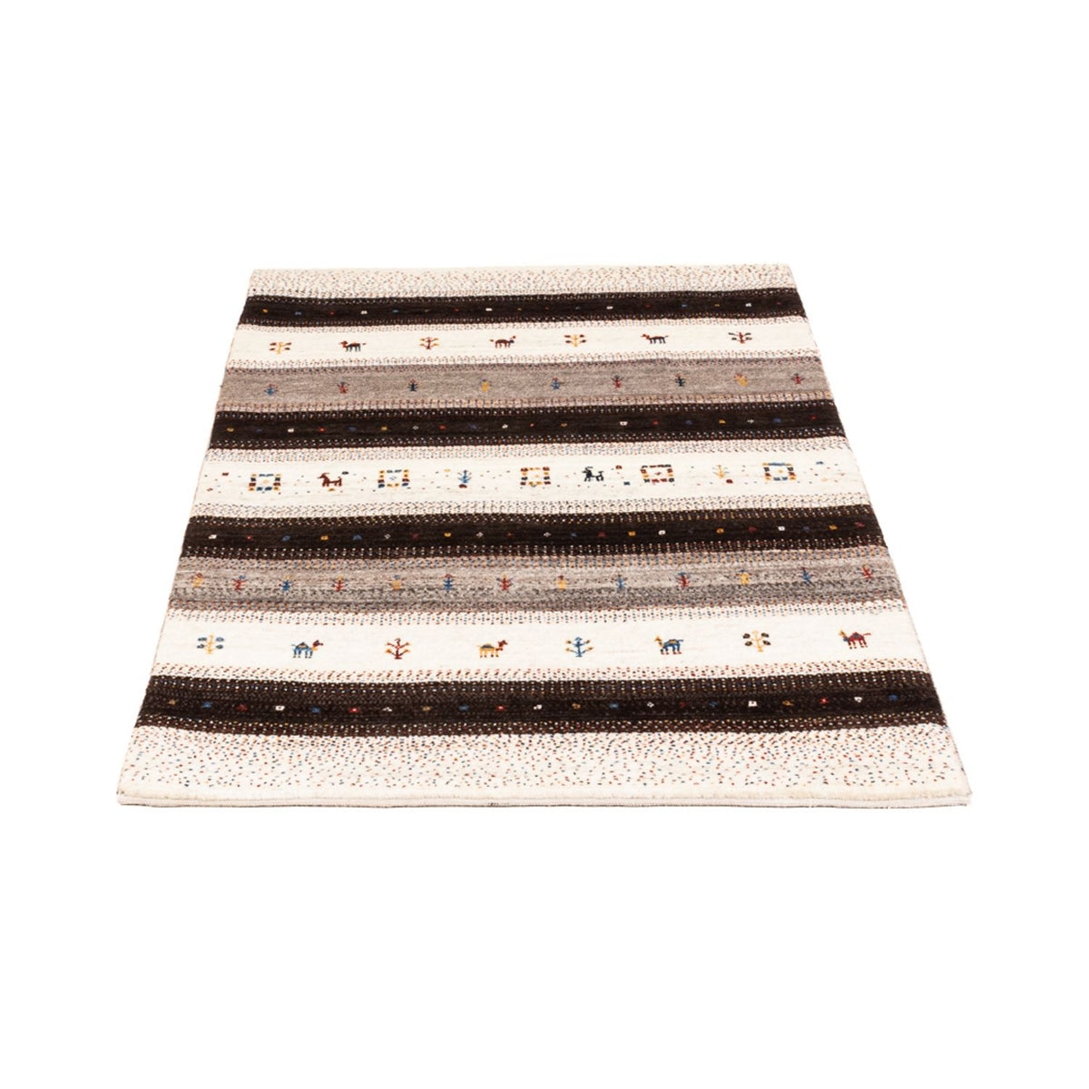 Alfombra Gabbeh - Loribaft Persa - Real - 134 x 84 cm - marrón