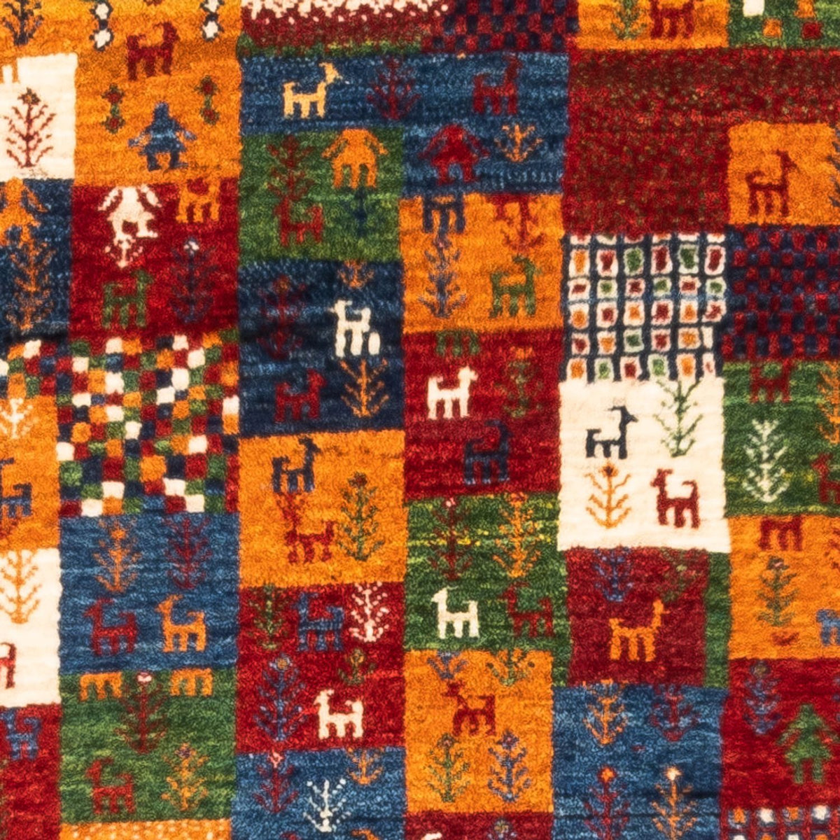 Alfombra Gabbeh - Loribaft Persa - Real - 133 x 85 cm - multicolor