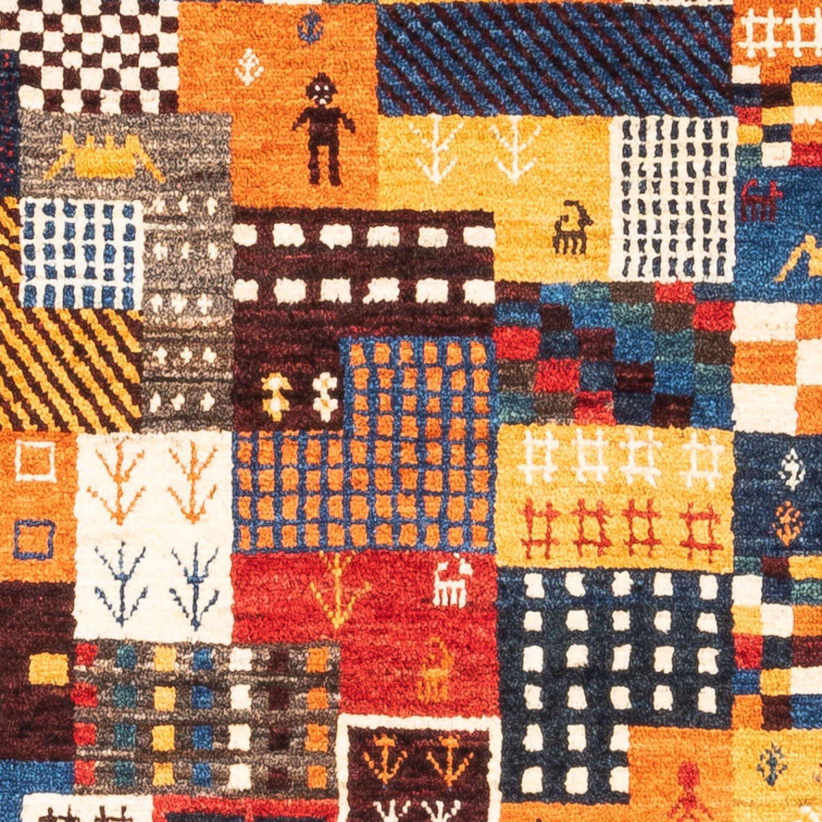 Alfombra Gabbeh - Loribaft Persa - Real - 120 x 83 cm - multicolor