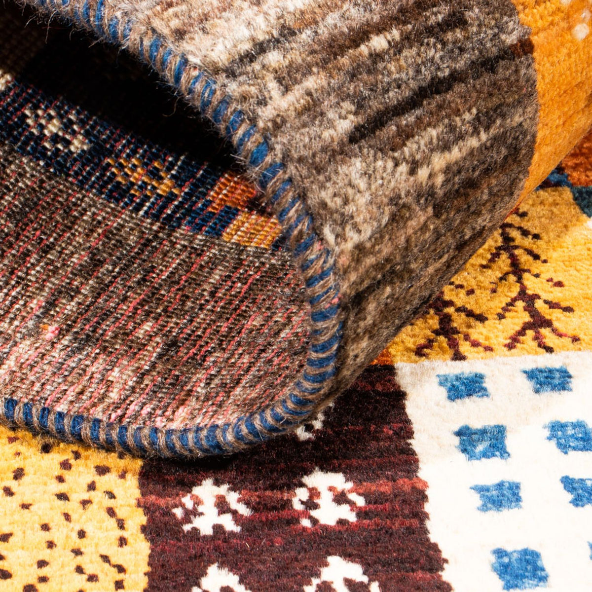 Alfombra Gabbeh - Loribaft Persa - Real - 120 x 83 cm - multicolor