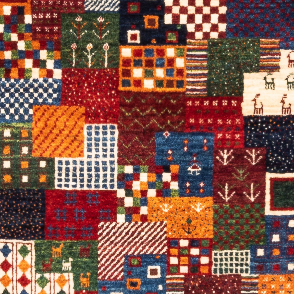 Alfombra Gabbeh - Loribaft Persa - Real - 132 x 86 cm - multicolor