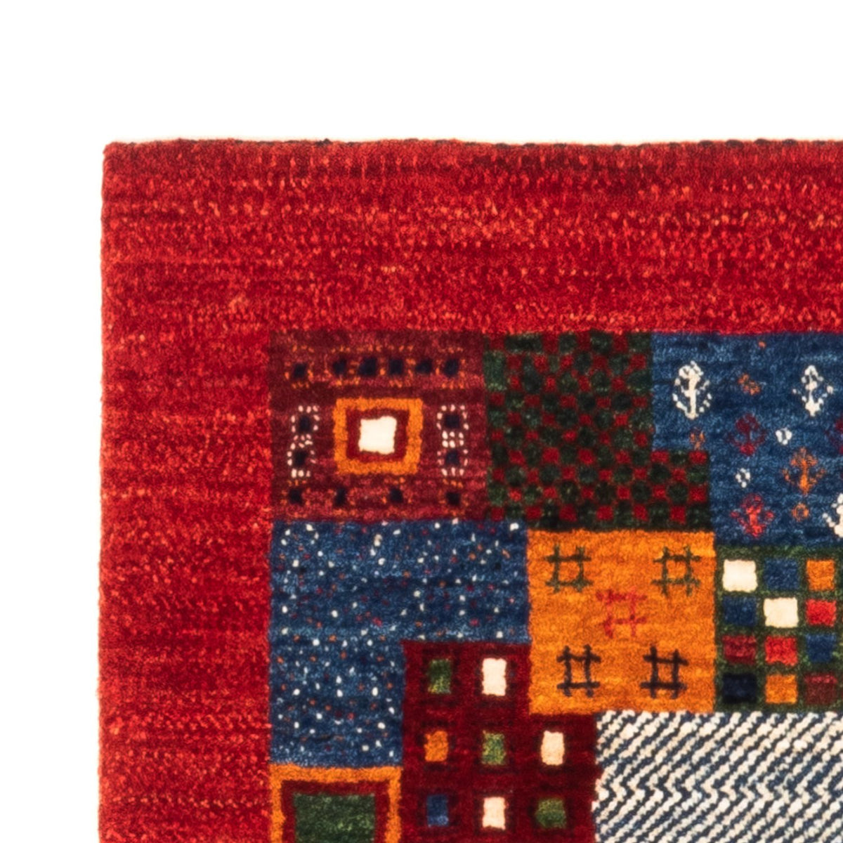 Alfombra Gabbeh - Loribaft Persa - Real - 132 x 86 cm - multicolor